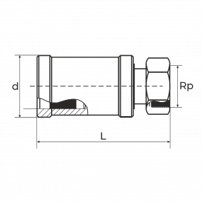 Переход FRIALEN UAM ET c внутренней резьбой c пэ на металл с накидной гайкой, SDR 11, 25 мм 3/4'